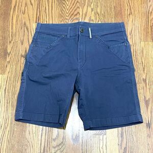 Sherpa Flat Front Canvas Shorts. Eggplant color. Size 34.